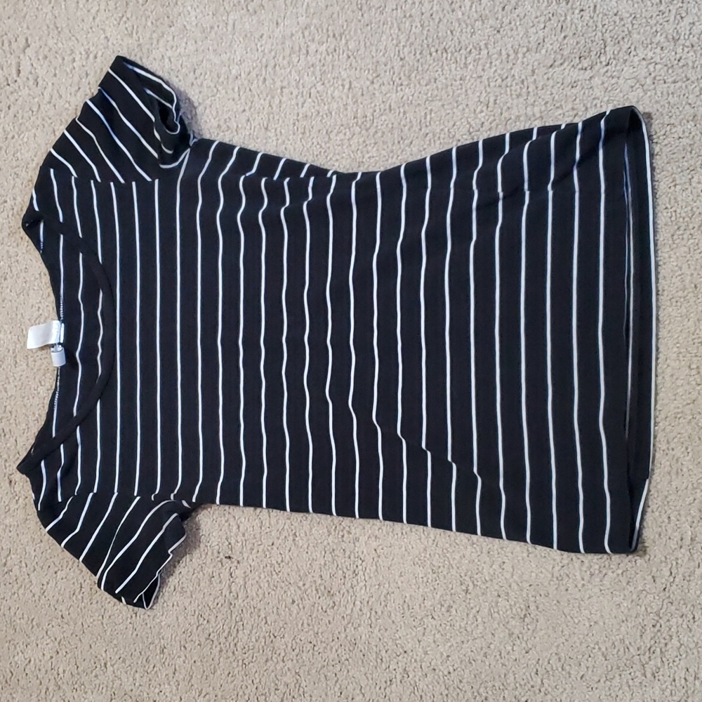 Black striped shirt